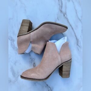 Dolce Vita Pink Suede Ankle Boots